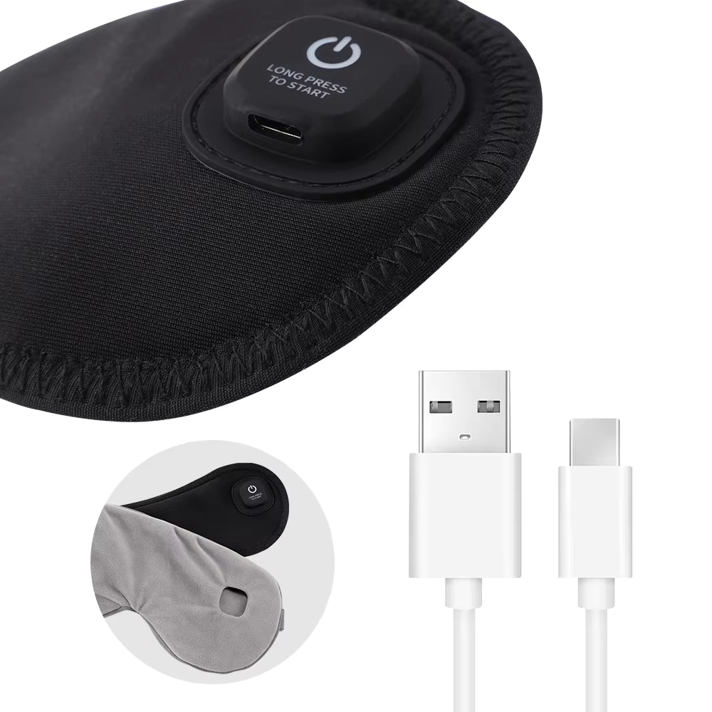 Cordless Heated & Vibrating Eye Massager Mask with NTC Smart Thermal Control