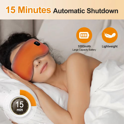 Cordless Heated & Vibrating Eye Massager Mask with NTC Smart Thermal Control